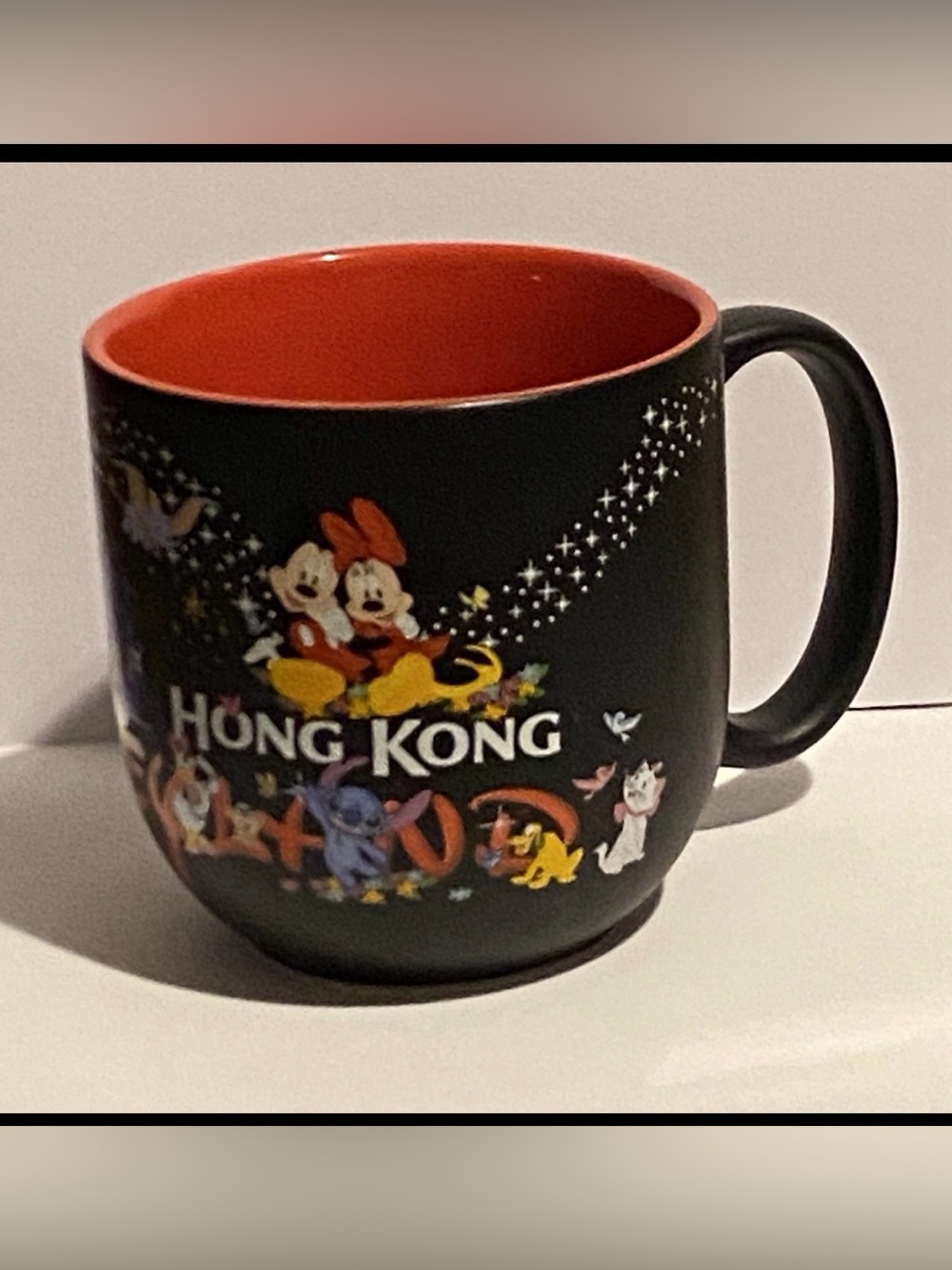 Disneyland • black and red Mug • Hong Kong • Collectible • Limited Edition 16oz